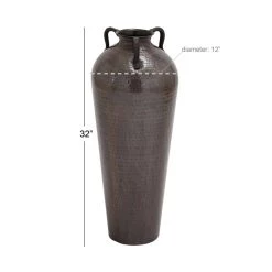 New ✔️ Brown Metal Rustic Vase, 32" x 12" x 12" by Ivory and Iris 🎁 -Cheap Ivory and Iris Store D494185S 7