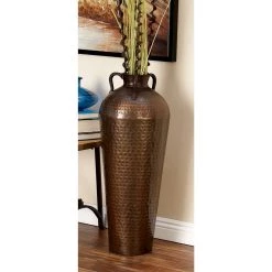 New ✔️ Brown Metal Rustic Vase, 32" x 12" x 12" by Ivory and Iris 🎁 -Cheap Ivory and Iris Store D494185S 8