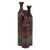 Wholesale 🛒 Set of 3 Brown Metal Traditional Vase, 34", 31", 28" by Ivory and Iris 💯