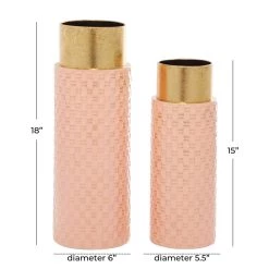 Flash Sale 🥰 Set of 2 Bronze Metal Contemporary Vase, 18", 15" by Ivory and Iris 🔥 -Cheap Ivory and Iris Store D494189S 6