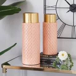 Flash Sale 🥰 Set of 2 Bronze Metal Contemporary Vase, 18", 15" by Ivory and Iris 🔥 -Cheap Ivory and Iris Store D494189S 7