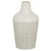 Buy 🧨 White Metal Contemporary Style Vase, 13" x 8" x 8" by Ivory and Iris 👏