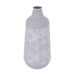 Cheap 😍 Grey Iron French Country Vase, 22" x 10" x 10" by Ivory and Iris ⌛