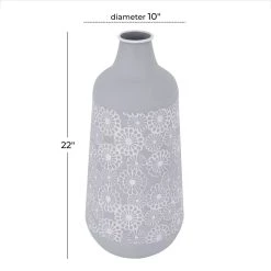 Cheap 😍 Grey Iron French Country Vase, 22" x 10" x 10" by Ivory and Iris ⌛ -Cheap Ivory and Iris Store D494192S 6