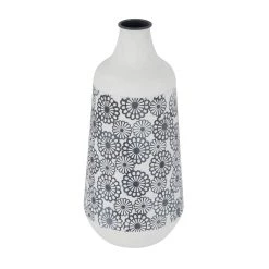 Buy 🥰 White Iron French Country Vase, 22" x 10" x 10" by Ivory and Iris 🎁