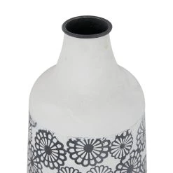 Buy 🥰 White Iron French Country Vase, 22" x 10" x 10" by Ivory and Iris 🎁 -Cheap Ivory and Iris Store D494201S 4