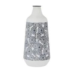 Buy 🥰 White Iron French Country Vase, 22" x 10" x 10" by Ivory and Iris 🎁 -Cheap Ivory and Iris Store D494201S 5