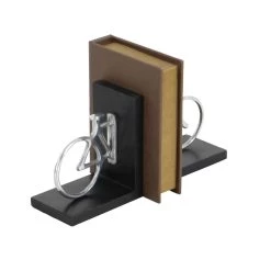 Coupon ⌛ 7" Silver Aluminum Vintage Bicycle Bookends by Ivory and Iris 🎉 -Cheap Ivory and Iris Store D494209S 3