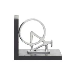 Coupon ⌛ 7" Silver Aluminum Vintage Bicycle Bookends by Ivory and Iris 🎉 -Cheap Ivory and Iris Store D494209S 6