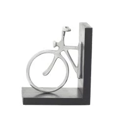 Coupon ⌛ 7" Silver Aluminum Vintage Bicycle Bookends by Ivory and Iris 🎉 -Cheap Ivory and Iris Store D494209S 7