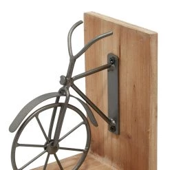 Best deal 🧨 9" Brown Wood Farmhouse Bookends by Ivory and Iris 🌟 -Cheap Ivory and Iris Store D494211S 6