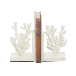 Coupon 👏 7" Coral Metal Bookend Set by Ivory and Iris 🔔