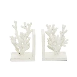 Coupon 👏 7" Coral Metal Bookend Set by Ivory and Iris 🔔 -Cheap Ivory and Iris Store D494217S 3