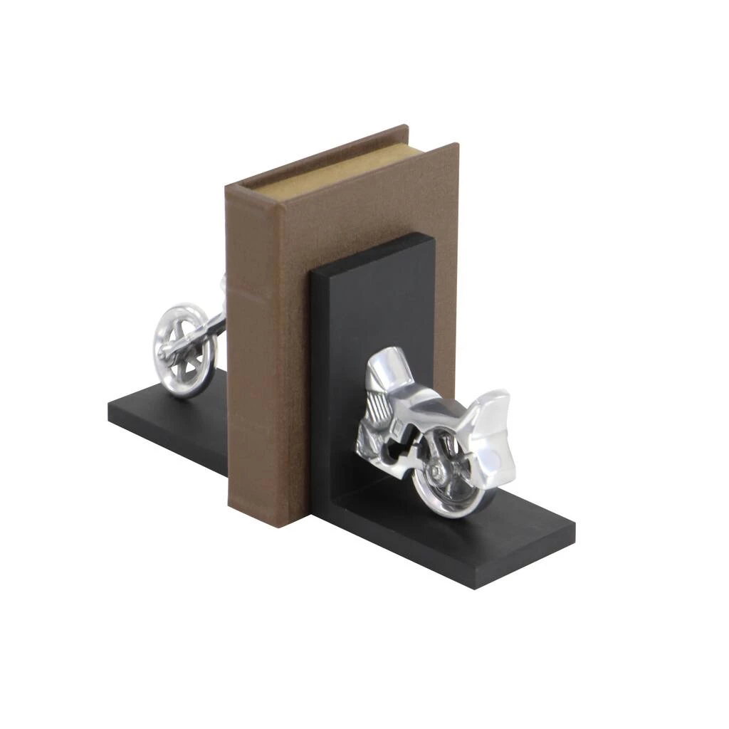 New π 7" Silver Aluminum Contemporary Motorcycle Bookends by Ivory and Iris π 5 New π 7" Silver Aluminum Contemporary Motorcycle Bookends by Ivory and Iris π - Image 5