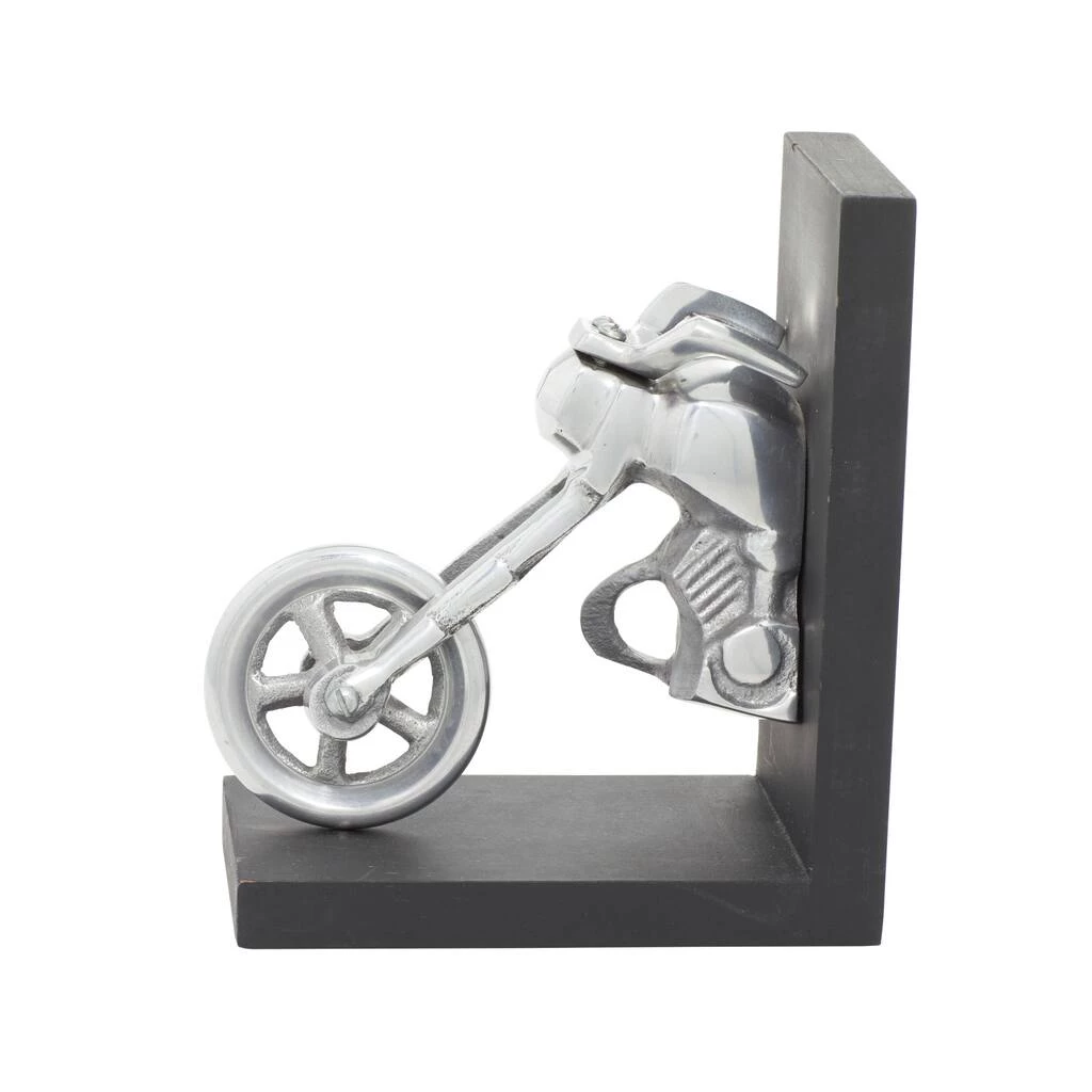 New π 7" Silver Aluminum Contemporary Motorcycle Bookends by Ivory and Iris π 6 New π 7" Silver Aluminum Contemporary Motorcycle Bookends by Ivory and Iris π - Image 6