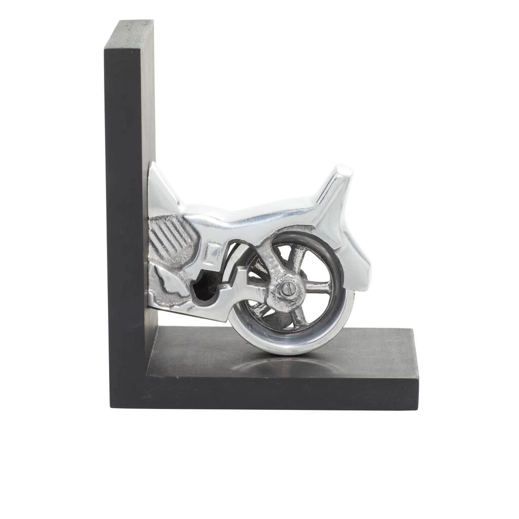New π 7" Silver Aluminum Contemporary Motorcycle Bookends by Ivory and Iris π 7 New π 7" Silver Aluminum Contemporary Motorcycle Bookends by Ivory and Iris π - Image 7