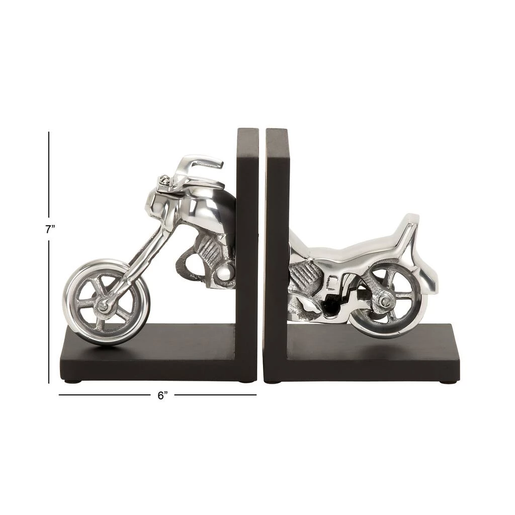 New π 7" Silver Aluminum Contemporary Motorcycle Bookends by Ivory and Iris π 8 New π 7" Silver Aluminum Contemporary Motorcycle Bookends by Ivory and Iris π - Image 8