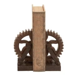 Hot Sale β€οΈ 7" Brown Industrial Gear Bookends by Ivory and Iris π