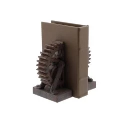Hot Sale ❤️ 7" Brown Industrial Gear Bookends by Ivory and Iris 👏 -Cheap Ivory and Iris Store D494226S 4