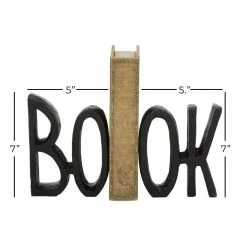 Best Pirce 😍 7" Black Book Aluminum Industrial Bookends by Ivory and Iris 👍 -Cheap Ivory and Iris Store D494227S 6