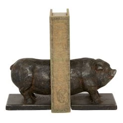 Hot Sale 😍 5" Brown Iron Farmhouse Bookends by Ivory and Iris ✨