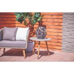 Budget π 19" Gray Modern Outdoor Accent Table by Ivory and Iris π 8 Budget π 19" Gray Modern Outdoor Accent Table by Ivory and Iris π -Cheap Ivory and Iris Store D494346S 10