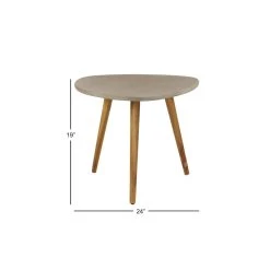 Budget π 19" Gray Modern Outdoor Accent Table by Ivory and Iris π 11 Budget π 19" Gray Modern Outdoor Accent Table by Ivory and Iris π -Cheap Ivory and Iris Store D494346S 8