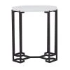 New ✨ 18" White Iron Contemporary Accent Table by Ivory and Iris 🤩