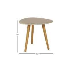 Deals 😉 18" Gray Modern Outdoor Accent Table by Ivory and Iris 😀 -Cheap Ivory and Iris Store D494349S 8