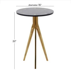 Flash Sale 🎉 22" Gold Aluminum Contemporary Accent Table by Ivory and Iris ✔️ -Cheap Ivory and Iris Store D494351S 7