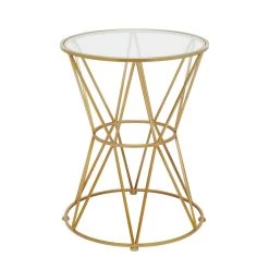 Brand new 😀 21" Gold Iron Contemporary Accent Table by Ivory and Iris 🎁