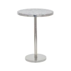 Discount 🛒 Silver Aluminum Contemporary Accent Table by Ivory and Iris 🌟 -Cheap Ivory and Iris Store D494355S 3