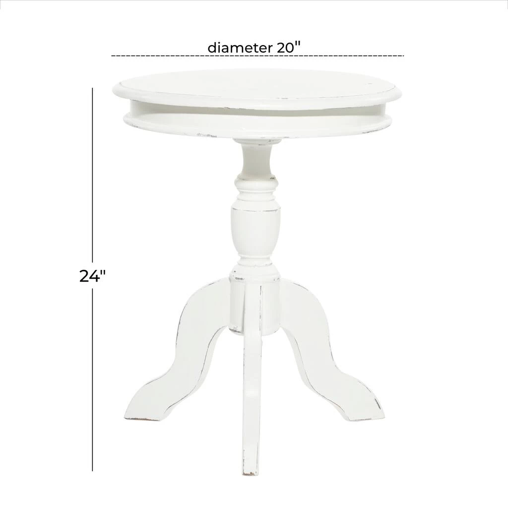 Cheapest π 24" White Wood Farmhouse Accent Table by Ivory and Iris β€οΈ 5 Cheapest π 24" White Wood Farmhouse Accent Table by Ivory and Iris β€οΈ - Image 5