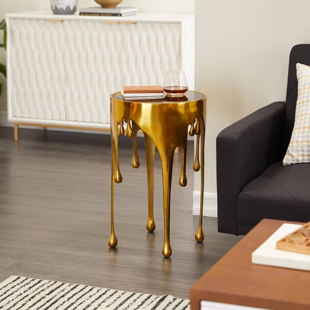 Brand new π― Gold Aluminum Contemporary Accent Table, 25" x 16" x 16" by Ivory and Iris π 8 Brand new π― Gold Aluminum Contemporary Accent Table, 25" x 16" x 16" by Ivory and Iris π - Image 8