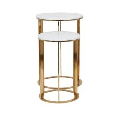 Budget 🛒 16" Gold Iron Contemporary Accent Table Set by Ivory and Iris 👏 -Cheap Ivory and Iris Store D494368S 3