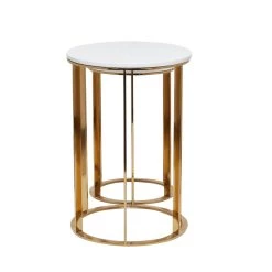 Budget 🛒 16" Gold Iron Contemporary Accent Table Set by Ivory and Iris 👏 -Cheap Ivory and Iris Store D494368S 5