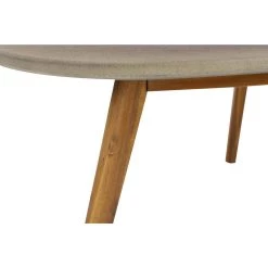 Best Pirce ⌛ 45" Gray Resin Modern Outdoor Accent Table by Ivory and Iris ✨ -Cheap Ivory and Iris Store D494372S 7