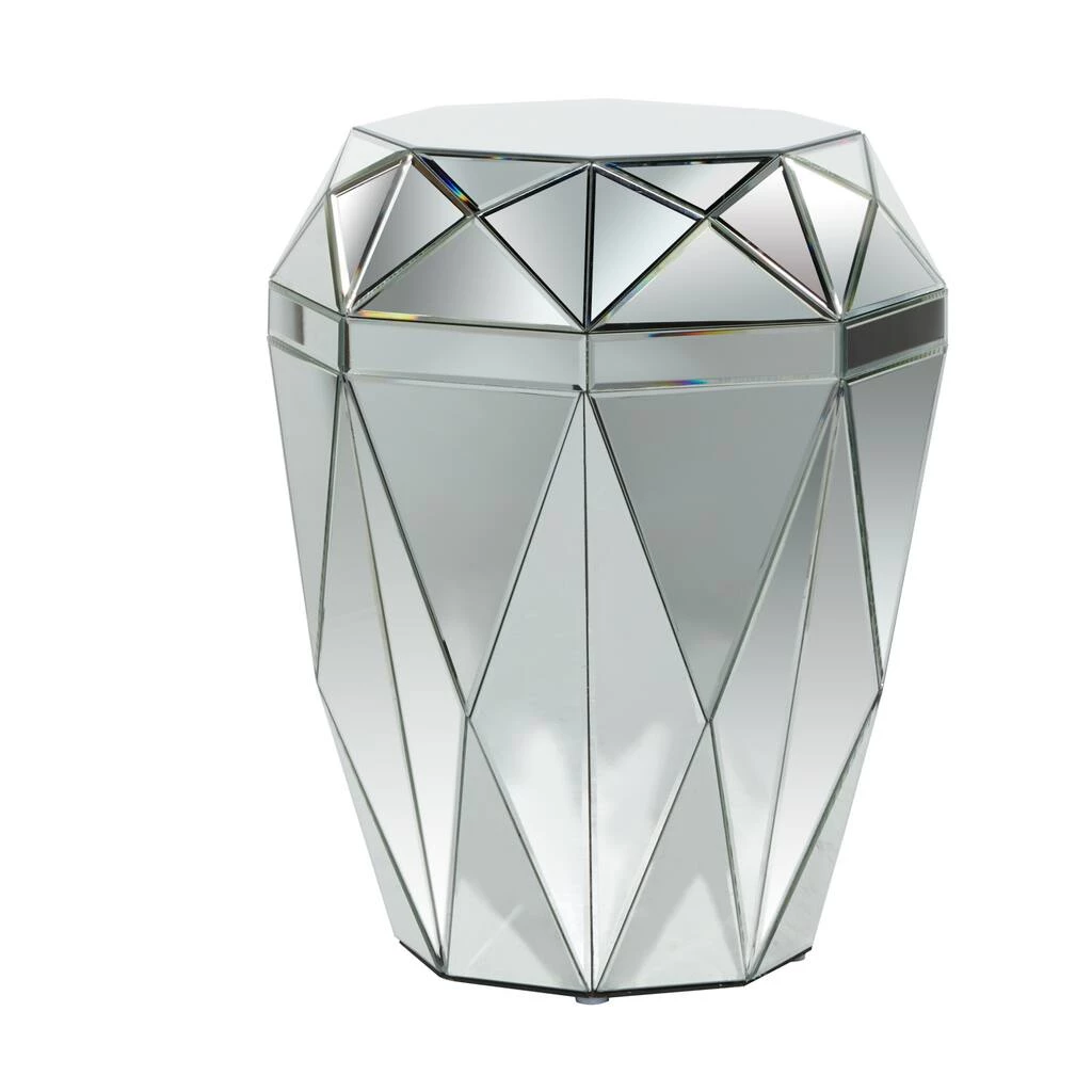 Budget β€οΈ 24" Silver MDF Wood Glam Accent Table by Ivory and Iris π 3 Budget β€οΈ 24" Silver MDF Wood Glam Accent Table by Ivory and Iris π - Image 3