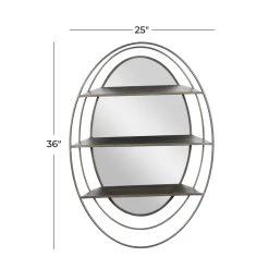 Brand new π Silver Metal Modern Wall Mirror, 36" x 25" x 6" by Ivory and Iris π 12 Brand new π Silver Metal Modern Wall Mirror, 36" x 25" x 6" by Ivory and Iris π -Cheap Ivory and Iris Store D494461S 6