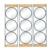 Wholesale 👍 Set of 3 Black Iron Industrial Wall Mirror, 37" x 11" by Ivory and Iris 🎉