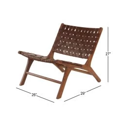 Buy 👍 Brown Mahogany Contemporary Accent Chair, 27" x 26" x 29" by Ivory and Iris 👍 -Cheap Ivory and Iris Store D494542S 7