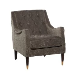 Hot Sale 𧨠Brown Polyester and Wood Contemporary Upholstered Accent Chair, 34" x 30" x 32" by Ivory and Iris β€οΈ