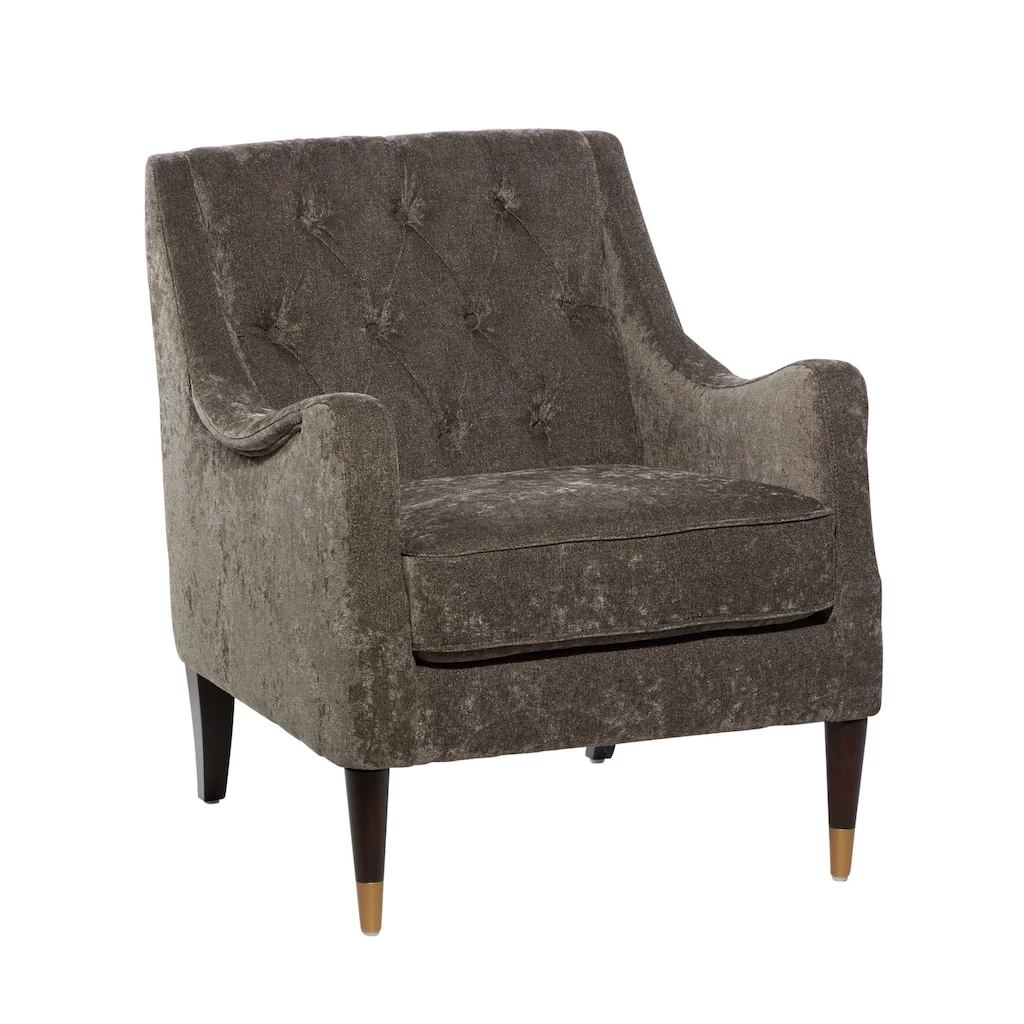 Hot Sale 🧨 Brown Polyester and Wood Contemporary Upholstered Accent Chair, 34" x 30" x 32" by Ivory and Iris ❤️ 1 Hot Sale 🧨 Brown Polyester and Wood Contemporary Upholstered Accent Chair, 34" x 30" x 32" by Ivory and Iris ❤️