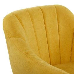 Discount 😀 Yellow Polyester and Wood Modern Accent Chair, 32" x 30" x 28" by Ivory and Iris 👍 -Cheap Ivory and Iris Store D494554S 5