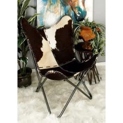 Cheap π White Cow Hide Leather and Iron Rustic Accent Chair, 36" x 29" x 30" by Ivory and Iris π― 11 Cheap π White Cow Hide Leather and Iron Rustic Accent Chair, 36" x 29" x 30" by Ivory and Iris π― -Cheap Ivory and Iris Store D494558S 6