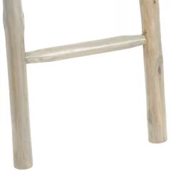 Best reviews of 👏 59" White Teak Wood Natural Ladder by Ivory and Iris ⭐ -Cheap Ivory and Iris Store D494622S 4