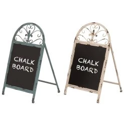 Best deal 😀 17" Metal Farmhouse Chalkboard Tabletop Sign Set by Ivory and Iris 🤩