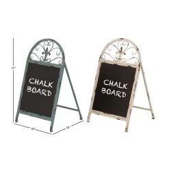 Best deal 😀 17" Metal Farmhouse Chalkboard Tabletop Sign Set by Ivory and Iris 🤩 -Cheap Ivory and Iris Store D494637S 10
