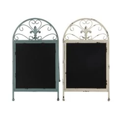 Best deal 😀 17" Metal Farmhouse Chalkboard Tabletop Sign Set by Ivory and Iris 🤩 -Cheap Ivory and Iris Store D494637S 4