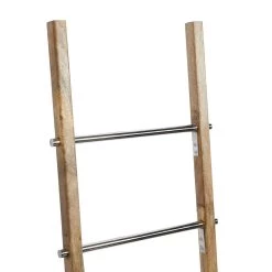 Best Pirce 🔥 59" Brown Stainless Steel Contemporary Ladder by Ivory and Iris ⌛ -Cheap Ivory and Iris Store D494638S 4